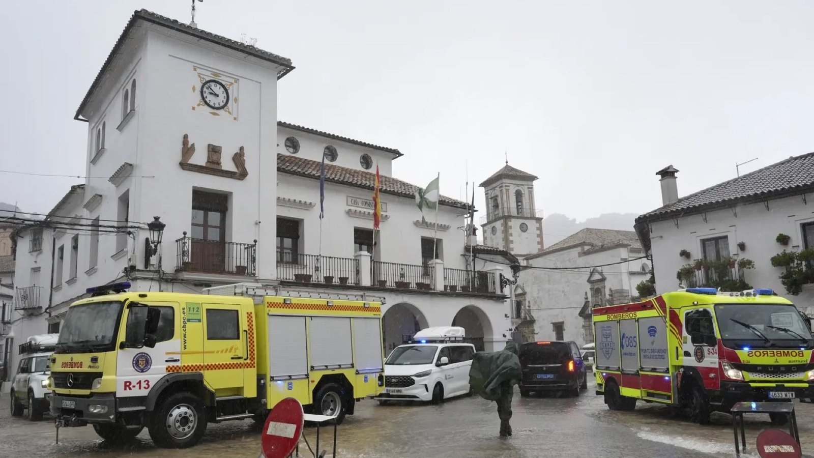 Grazalema (Cádiz) registra en 16 horas tanta lluvia como Madrid en un año.